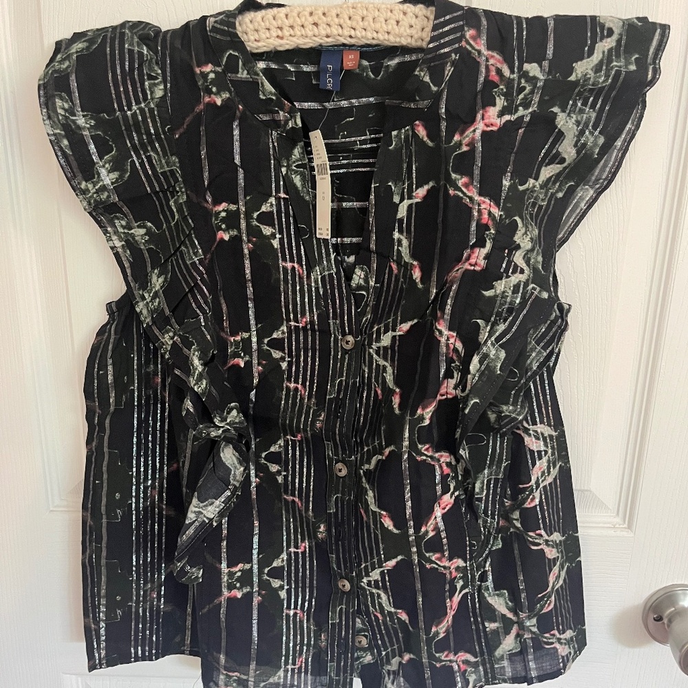 Anthropologie Button Down Blouse by Pilcro